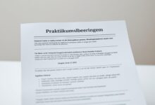 Bewerbung um oder für einen Praktikumsplatz