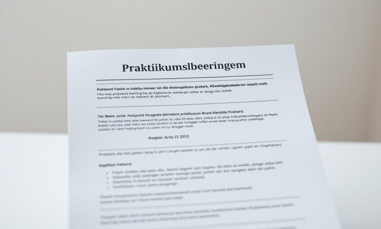 Bewerbung um oder für einen Praktikumsplatz