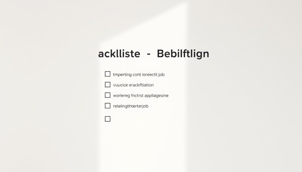 Checkliste Bewerbung