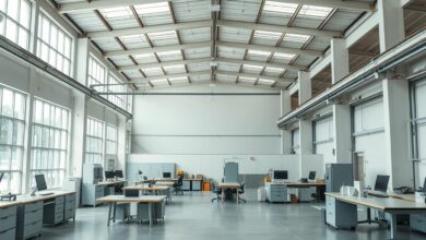 Geld sparen bei der Einrichtung eines Industrieunternehmens