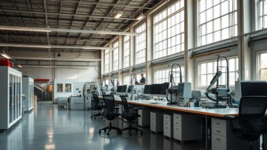 Geld sparen bei der Einrichtung eines Industrieunternehmens