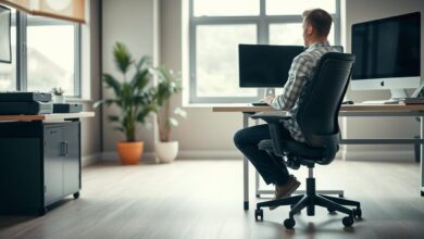 Körperhaltung bei der Arbeit