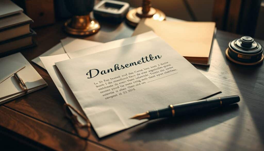 Timing Dankschreiben