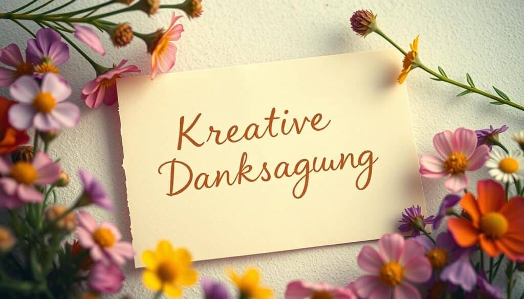 kreative Danksagung kreative Danksagung